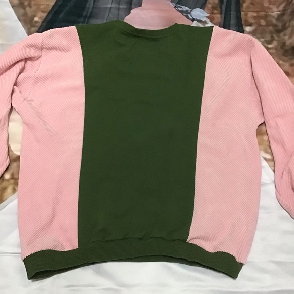 ELF SACK Boho Color Block Corduroy Crew Tee RARE - Picture 12 of 16